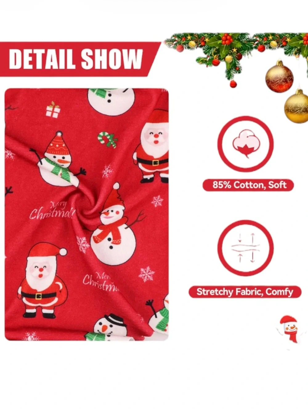 Pet Red Holiday Snowman Pajamas